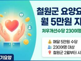 철원군, 장기 요양 요원 처우 개선수당 월 5만원씩 지급 기사 이미지